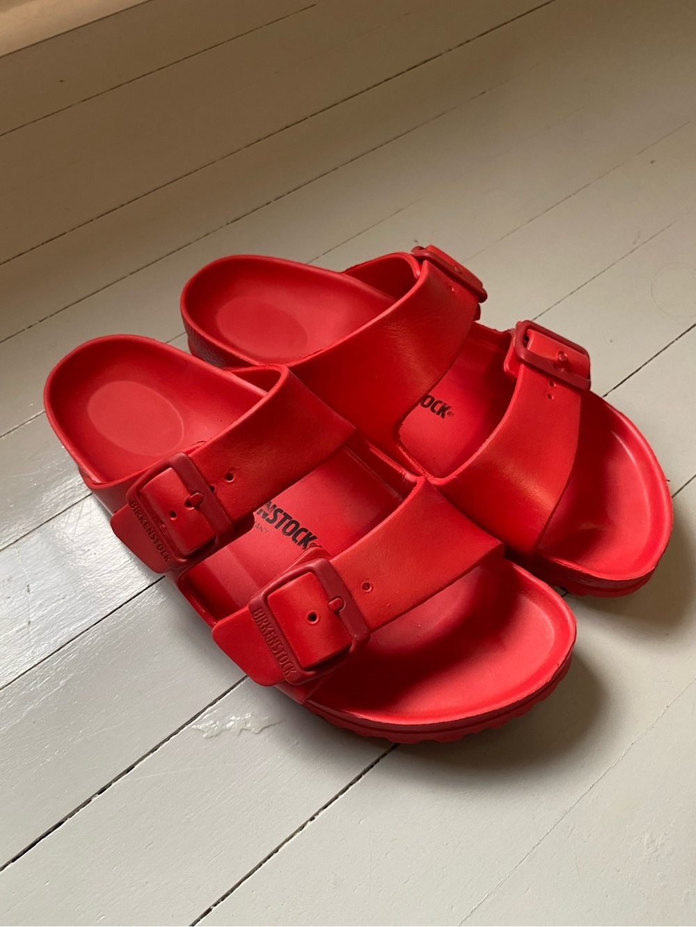 Red EVA Birkenstocks sandals